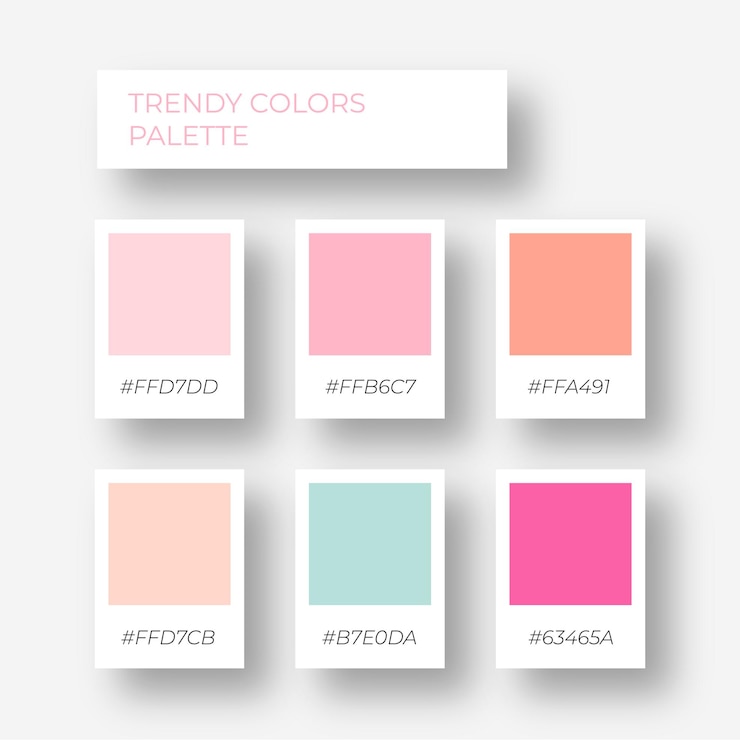 Vettore tavolozza costa pinocolada. tavolozza di colori alla moda. tavolozza di colori accogliente. swatch tonalità caramella estiva
