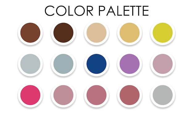 Tavolozza dei colori alla moda. Collezione di colori. Vettore