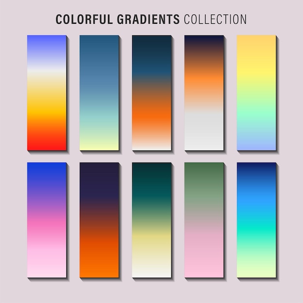 Tavolozza di sfumature colorate vibranti. Un esempio di campioni di colore brillante.