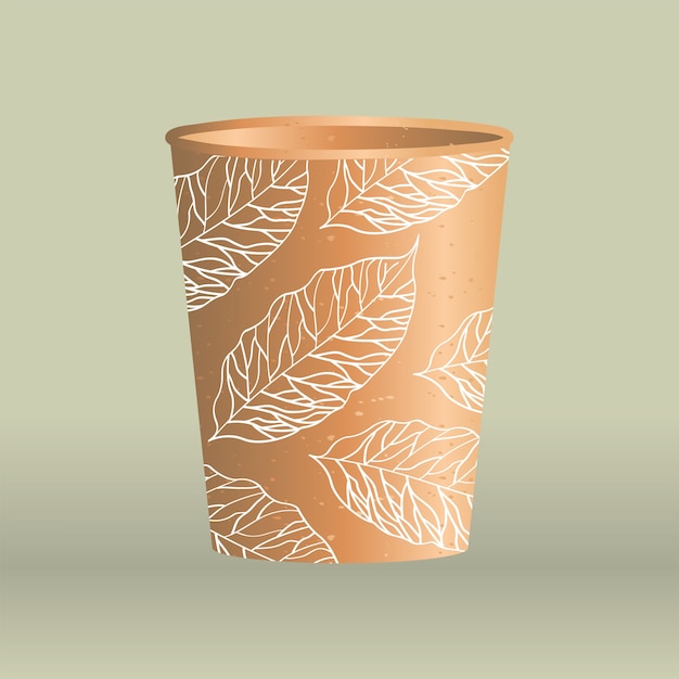 Tazza da caffè con tema foglie