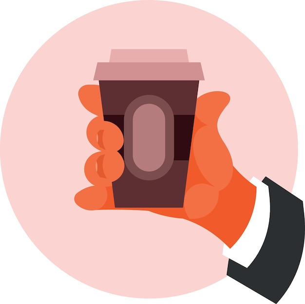 Tazza Di Caffè In Mano Sfondo Isolato