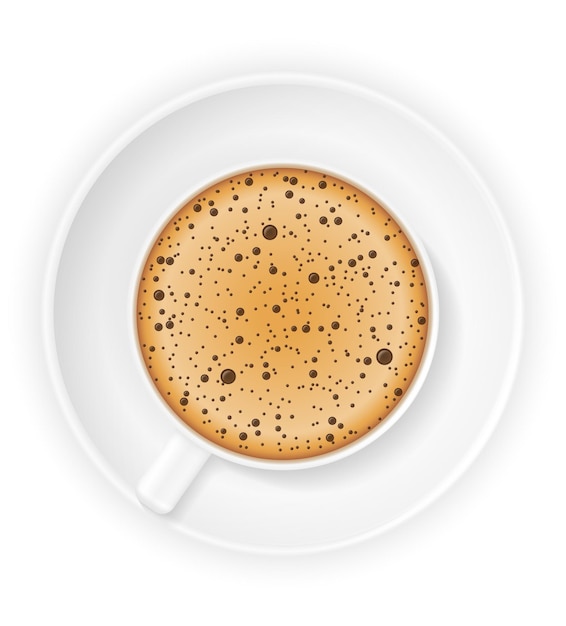 Tazza di caffè su bianco