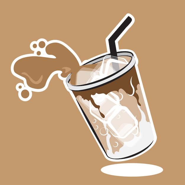 tè al latte schizzato