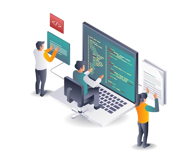 Team di programmatori di sviluppo aziendale