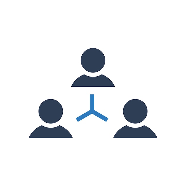 Team Icon Group Icon Business Leader Persone Relazione Team Teamwork Circolo Segno di gruppo Rete Rete Leadership Iconica di riempimento