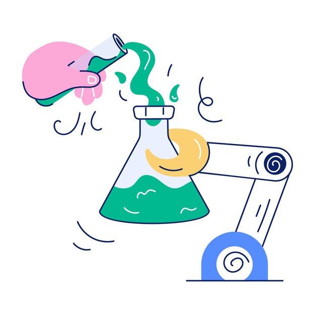 Tecnologia AI Illustrazioni disegnate a mano