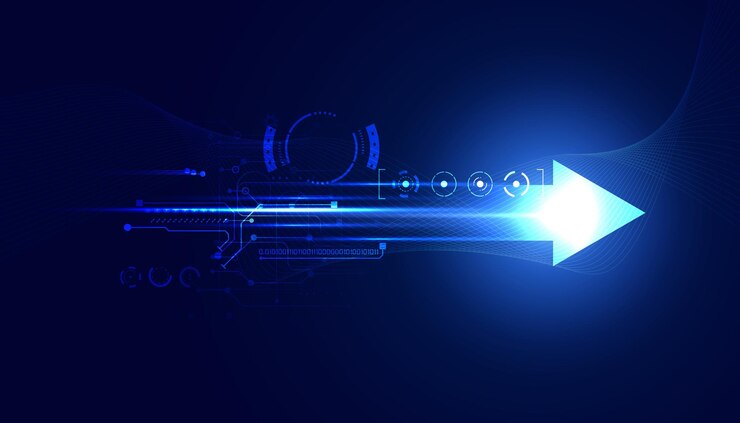 Vettore tecnologia astratta ciao tecnologia sfondo concetto velocità movimento sfocatura movimento in movimento veloce