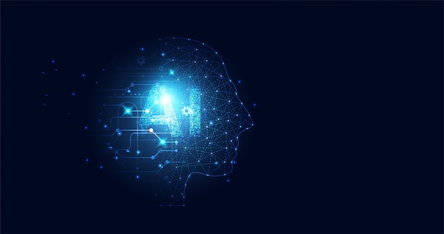 Tecnologia astratta Intelligenza artificiale Big data digitale Umano