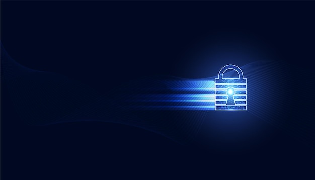 Tecnologia astratta sicurezza informatica privacy rete informazioni concetto protezione lucchetto