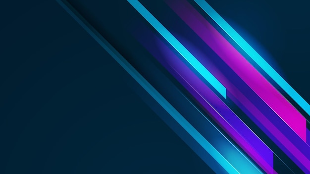 Tecnologia aziendale digitale moderna sfondo di design astratto blu e viola con luci di velocità linee strisce punti particelle maglia e linee di dati d'onda