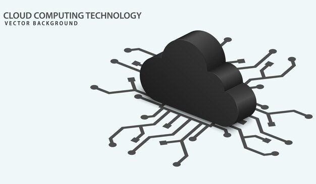 Tecnologia cloud isometrica e concetto di rete Servizio o app digitale con trasferimento di dati