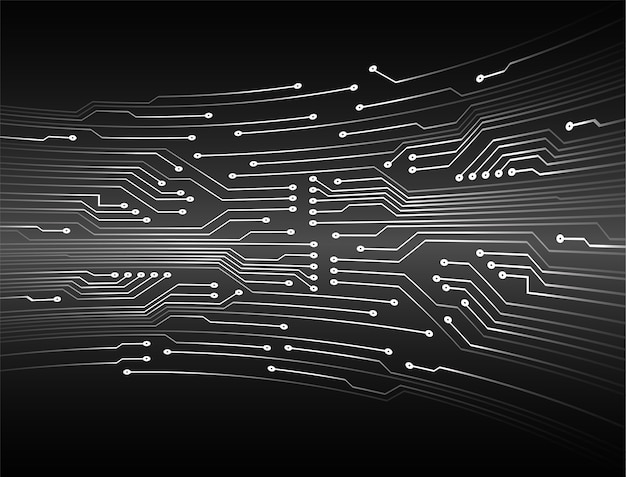 Tecnologia cyber del futuro del circuito nero
