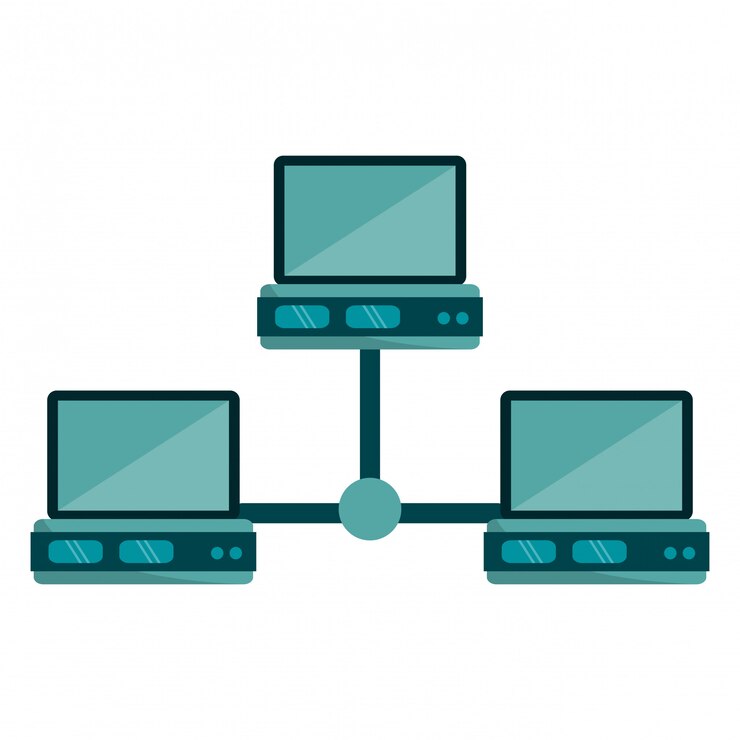 Vettore tecnologia dei server di computer e database
