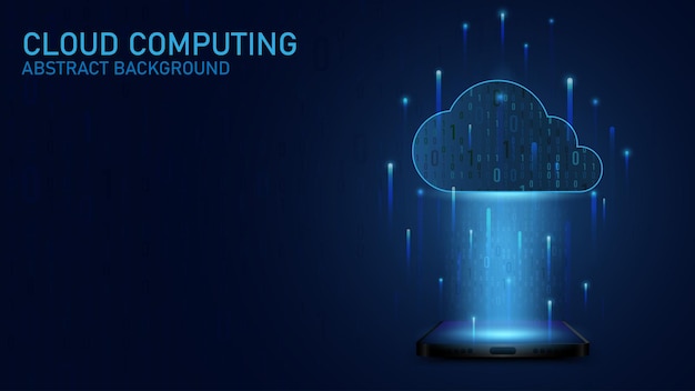 Tecnologia del cloud computing Internet concetto di tecnologia cibernetica Tecnologia di connessione al cloud astratta