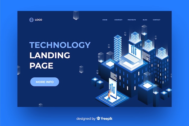 Tecnologia della pagina di destinazione isometrica