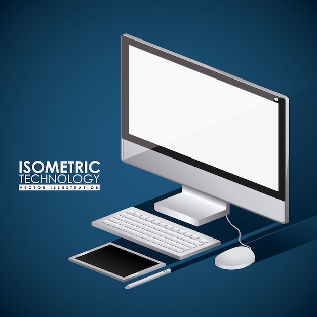 Tecnologia design, illustrazione vettoriale.