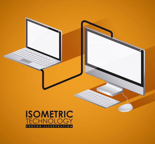 Tecnologia design, illustrazione vettoriale.