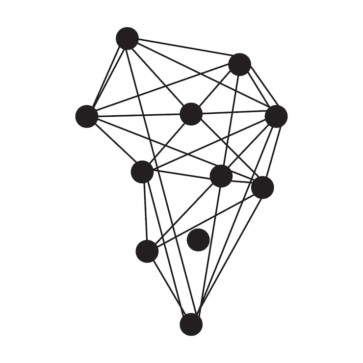 Vettore tecnologia di connessione della rete dot tech ai