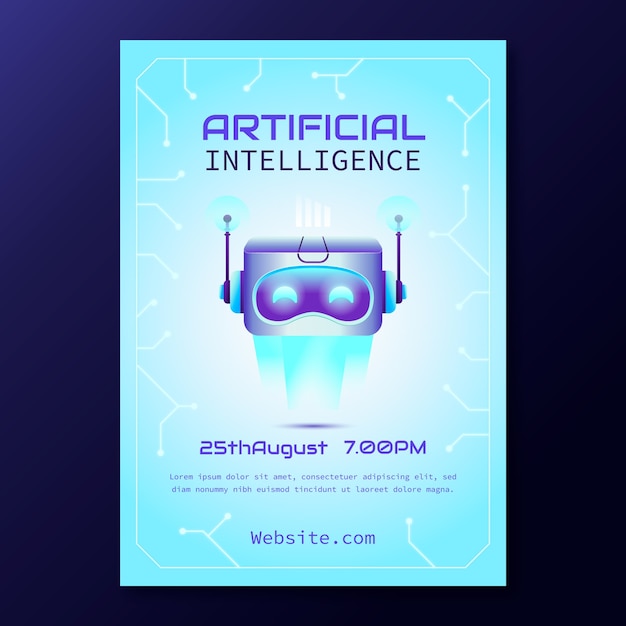Tecnologia gradiente ai modello di poster