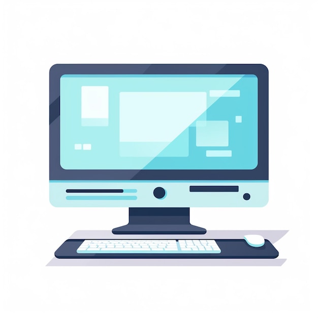 tecnologia informatica schermo PC desktop isolato monitor internet display portatile bu digitale