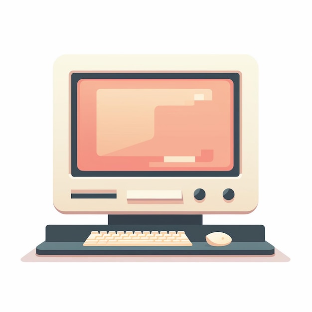 tecnologia informatica schermo PC desktop isolato monitor internet display portatile bu digitale