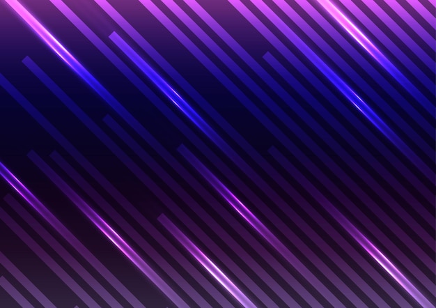 Tecnologia modello geometrico blu sfondo viola