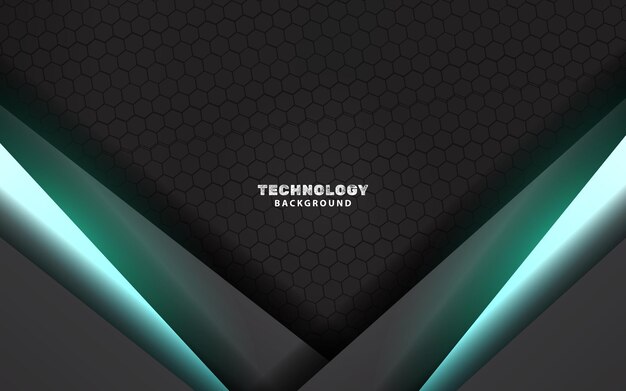 Tecnologia moderna astratta di colore nero e blu di sfondo