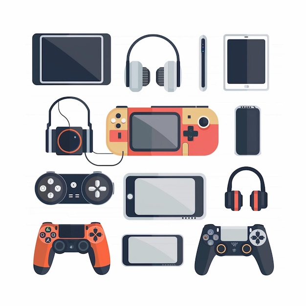tecnologia vettoriale dispositivo illustrazione gadget digital set moderno mobile design icona piatta