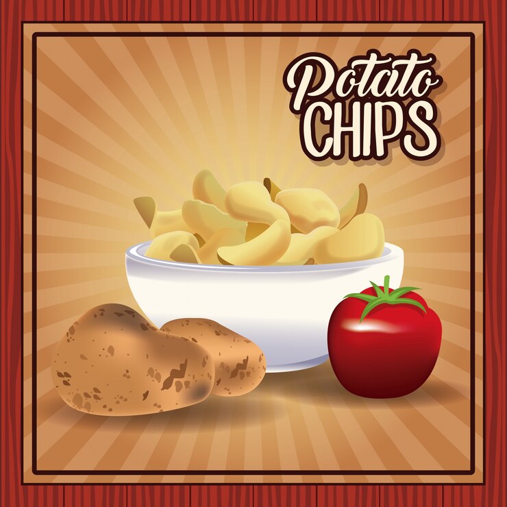 Vettore telaio di patatine fritte