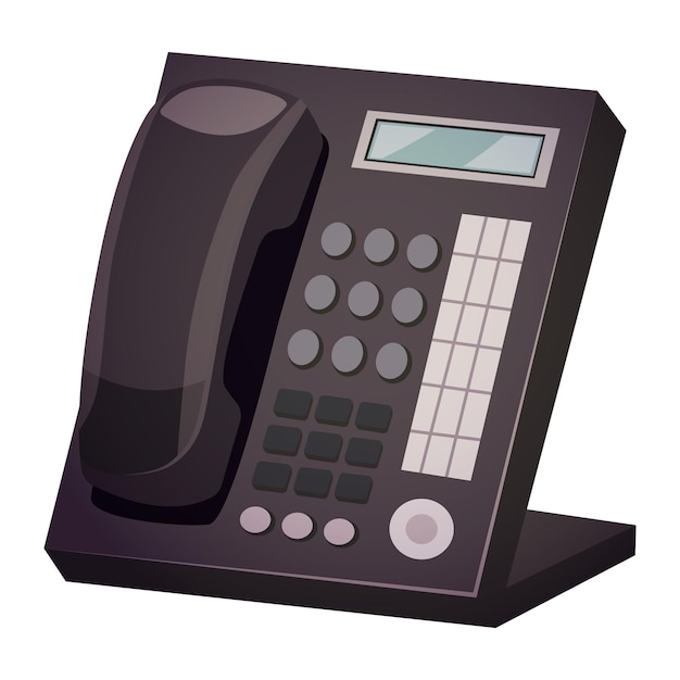 Telefono aziendale o di casa colore nero