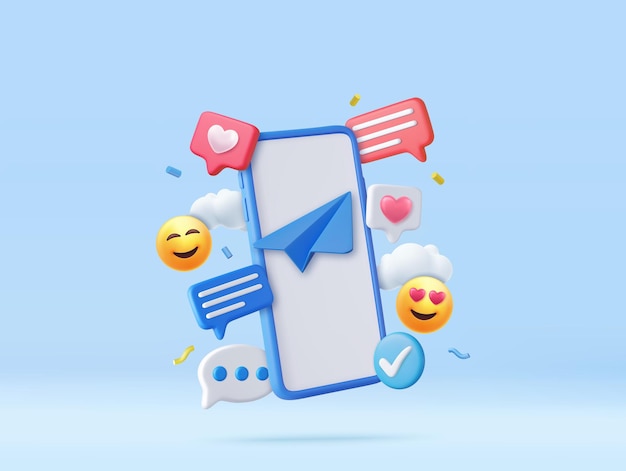 Telefono cellulare 3D con comunicazione su social network