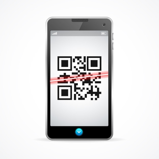 Telefono dello scanner di codici a barre isolato.