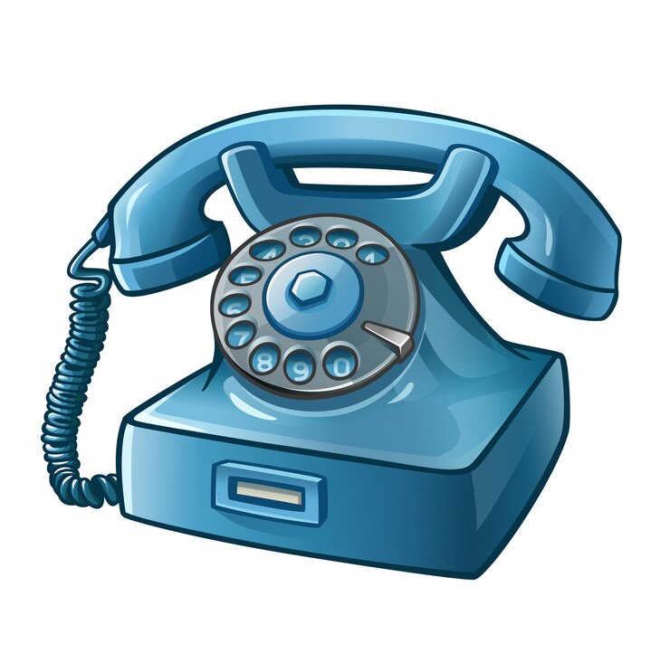 Telefono retrò blu