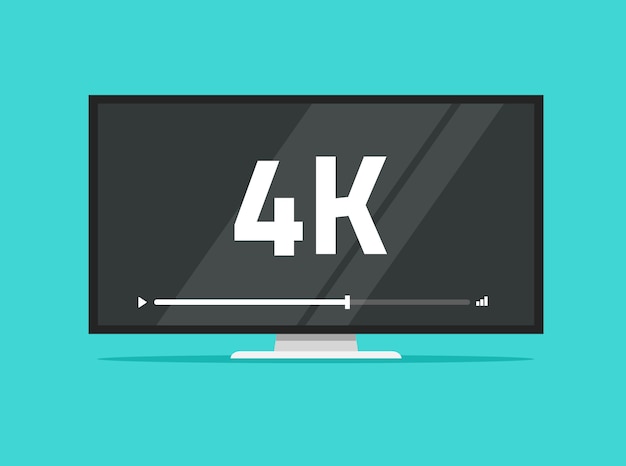 Televisore a schermo piatto a led con tecnologia video 4K Ultra HD flat cartoon