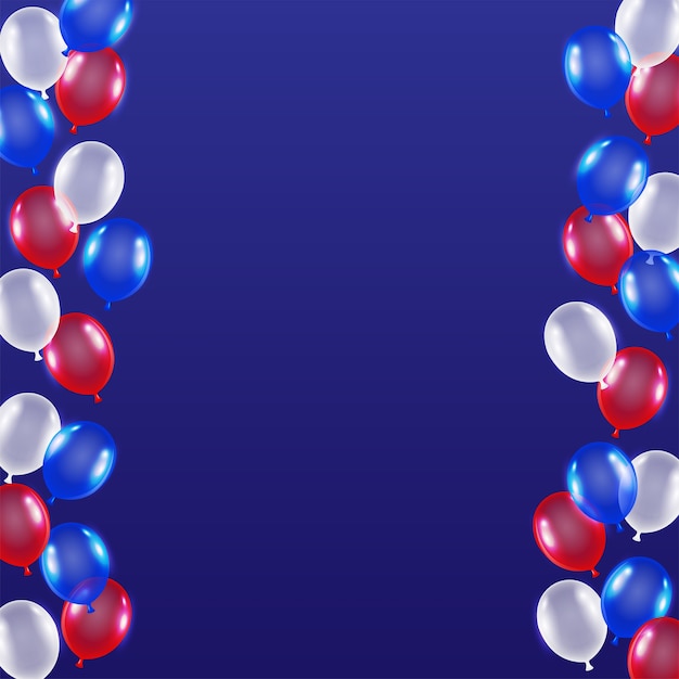 tema bandiera blu rosso bianco palloncino sfondo usa