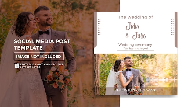 tema del matrimonio post modello di social media