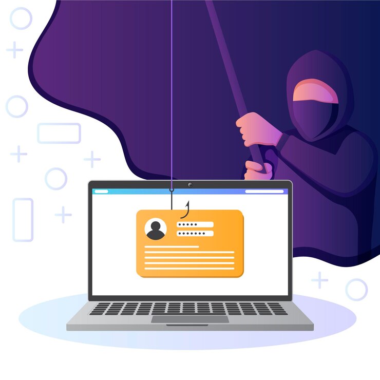 Vettore tema dell'account di phishing