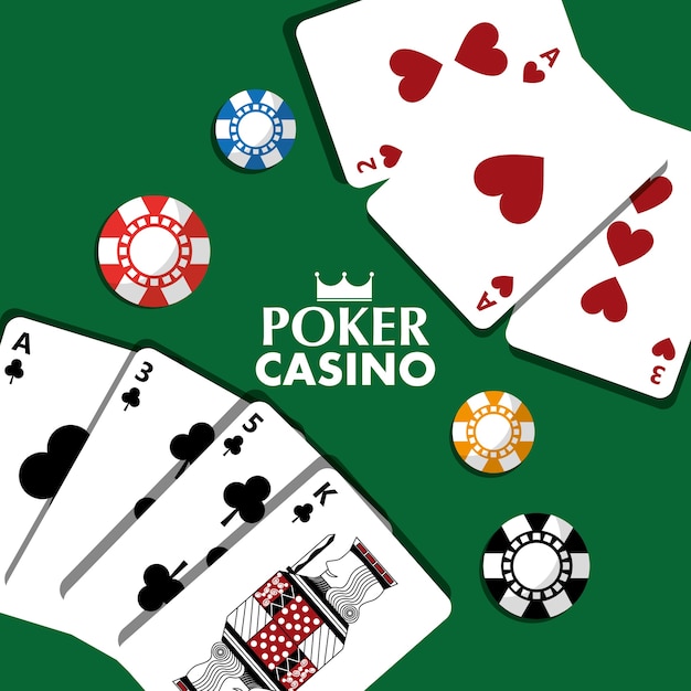 Tema di scommessa di chip di carte da casinò di poker