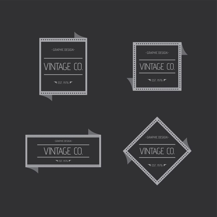 tema etichetta vintage