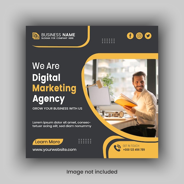 tempio del volantino dell'agenzia di marketing digitale