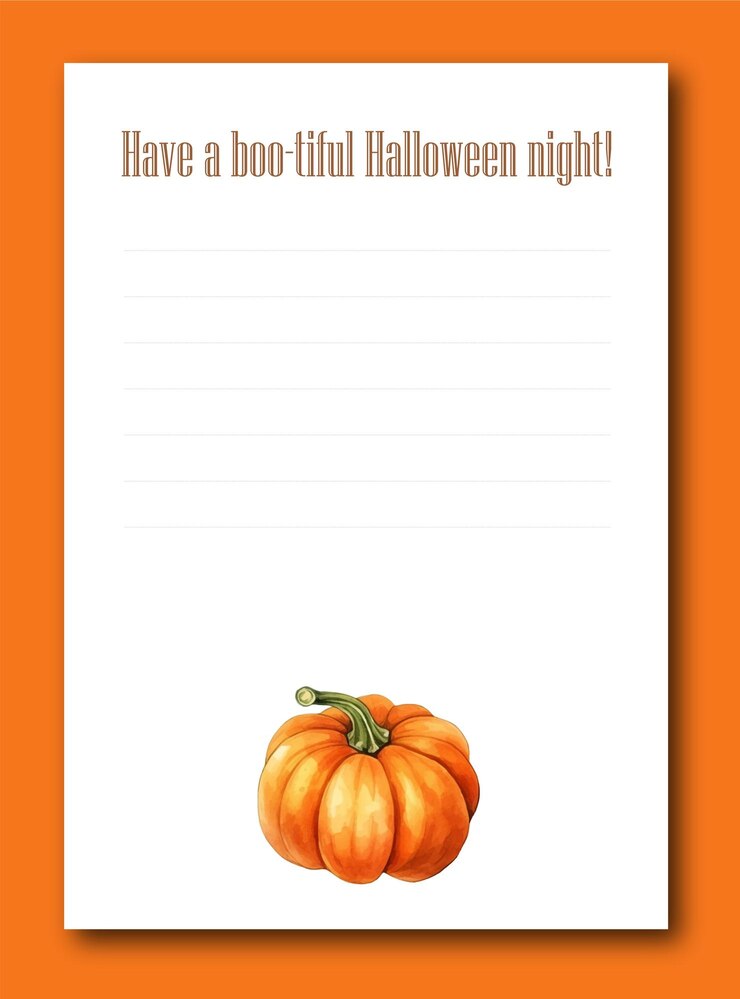 Vettore template di cartoline e cartoline di zucca per halloween
