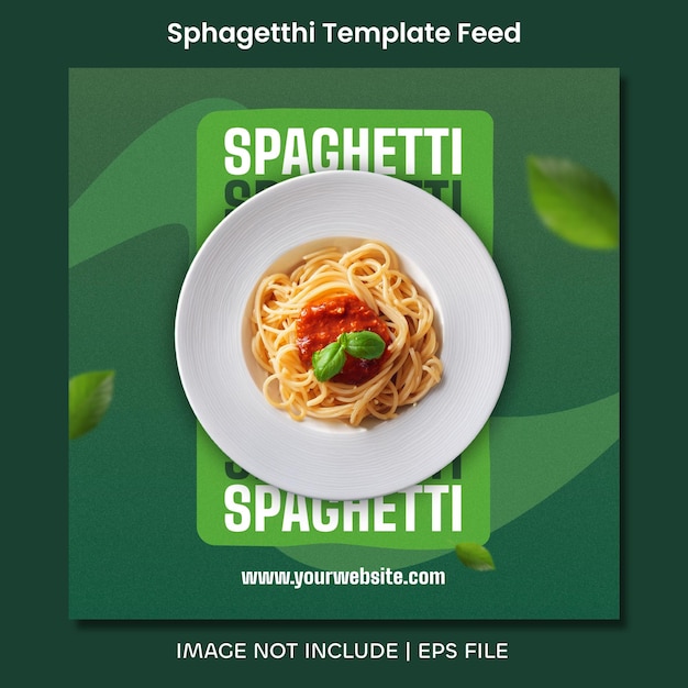 Template di cibo per Instagram Spaghetti