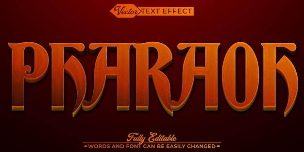Template di effetti di testo redattibili di Brown Pharaoh