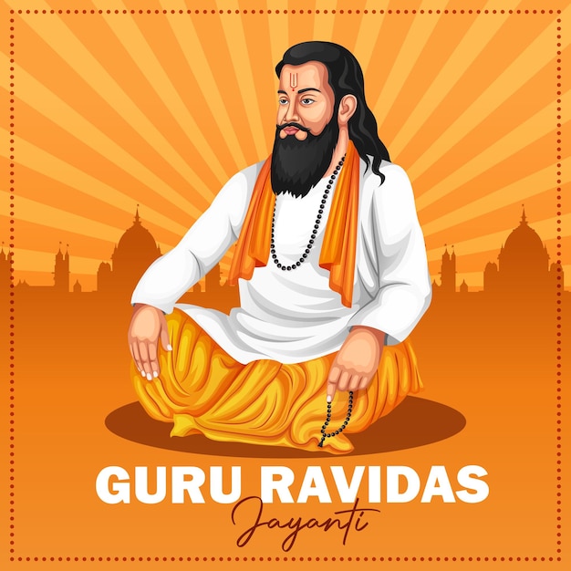 Template di progettazione del poster di Guru Ravidas Jayanti
