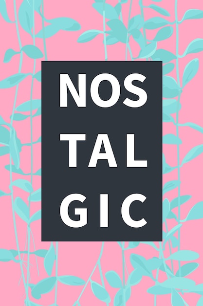 template minimal "nostalgico", colore pastello, stile tropicale/vaporwave/estetico