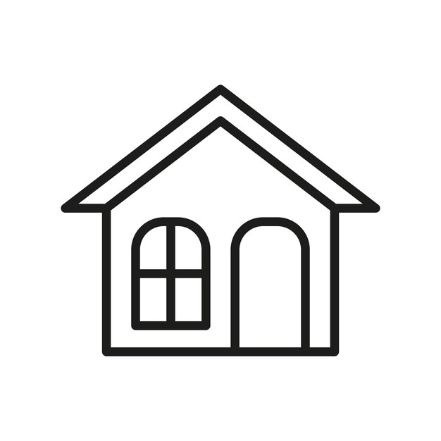 Templati di progettazione vettoriale di icone di casa semplici e moderni