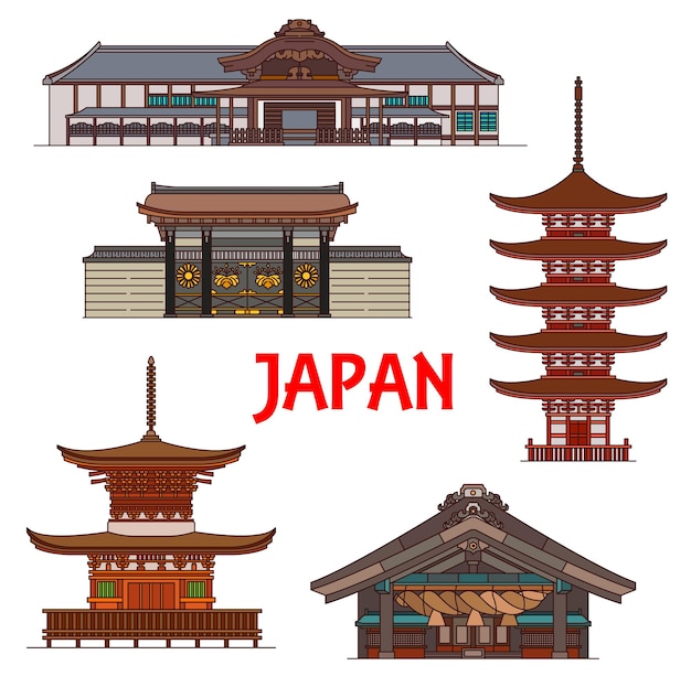 Templi giapponesi pagoda santuari Giappone edifici