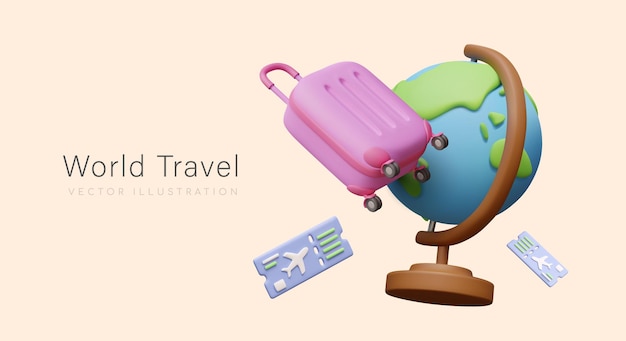 Tempo di fare un viaggio in un altro paese Concetto di turismo mondiale
