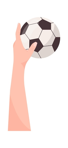 Tenere la palla da calcio in mano