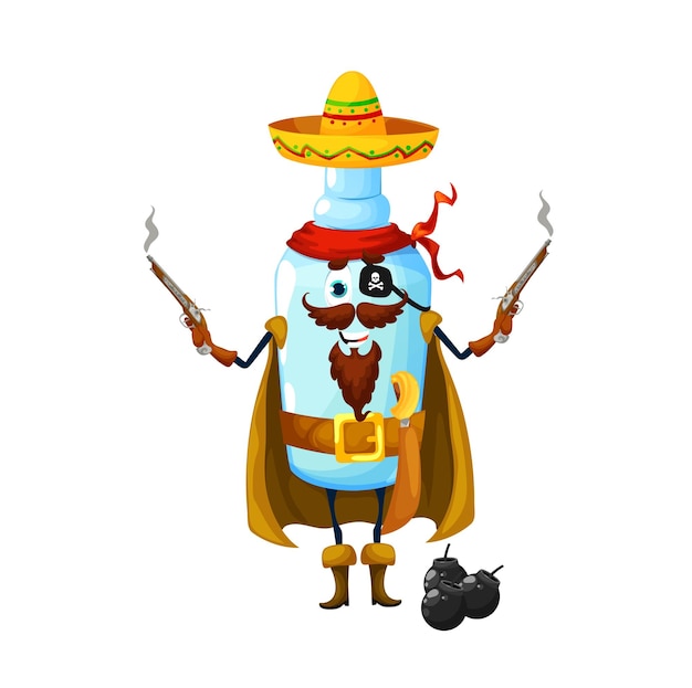 Tequila del personaggio del corsaro messicano del fumetto